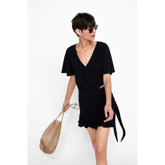 Zara wrap top and skirt - Picture 2 of 6